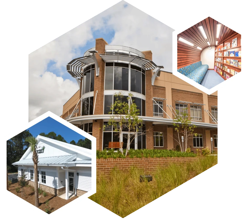 collage photos of industries developed by DBC